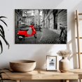 thumbnail image 3 of Elephant Stock Red Vespa Pop Wall Art - Horizontal Canvas Wall Art - Living Room Wall Decor - City Canvas - Red And Black Decor - 24" x 16", 3 of 8