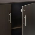 thumbnail image 2 of Mayline Low Wall Cabinet with Doors (Wood/Glass Door Combination), Mocha, 2 of 5