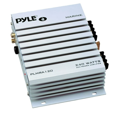 Pyle PLMRA120 - 2 Channel 240 Watt Waterproof Marine (Best 12 Channel Amplifier)