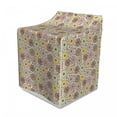 thumbnail image 1 of Floral Washer Cover, Vintage Abstract Flowers Dots and Circles Rhythmic Pattern, Easy to Use Bathroom Accent Fabric, 29" x 28" x 40", Eggshell and Multicolor, by Ambesonne, 1 of 3