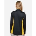 thumbnail image 3 of Harriton M786W Women's Flash Snag Protection Plus IL Colorblock Quarter-Zip Pullover-Black/ Sunray Yellow-3XL, 3 of 6