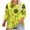 Yellow, variant on Wancir Womens Tops 3/4 Length Sleeve Crew Neck Oversized T Shirts Plus Size Floral Print Cotton Blouses Casual Shirts Fall