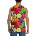thumbnail image 4 of Daiia Brightly Colored Cupcakes Printed Men's Tank Tops,Casual Soft Sleeveless Gym Muscle Shirts Bodybuilding Tee-Small, 4 of 8