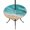 Turquoise, variant on Round Outdoor Tablecloth with Umbrella Hole and Zipper, Teal Blue Beach Coastal Tablecloth with Elastic Waterproof, Summer Nautical Seaside Ocean Ombre Patio Table Covers for 55" - 60" Pool Tables