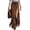 Chocolate, variant on Women's Western Fringe Skirt, High Waist Side Slit Tassel Maxi, Boho Chic Slimming Stretchy Casual, Holiday Party Gown Women