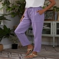 thumbnail image 1 of Pantalones casuales, pantalones casuales de mujer, pantalones casuales de algodón con bolsillos, pantalones casuales de mujer, valor excepcional, 1 of 6