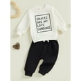 thumbnail image 5 of BemeyourBBs Toddler Baby Boy Girl Spring Fall Winter Outfit Snacks Are My Love Language Sweatshirt And Jogger Pants Set Infant Boys Girls Clothes, 5 of 9