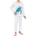 thumbnail image 2 of DISNIMO White Watercolor Pajamas Kids Boys Pajamas 5t 2 Pack Pajama Set for Kids Girls Pjs Sets Fall Pj Set Kids Long Sleeve Pajamas Boys Crewneck Sleep Wear Set for Kids, 2 of 7