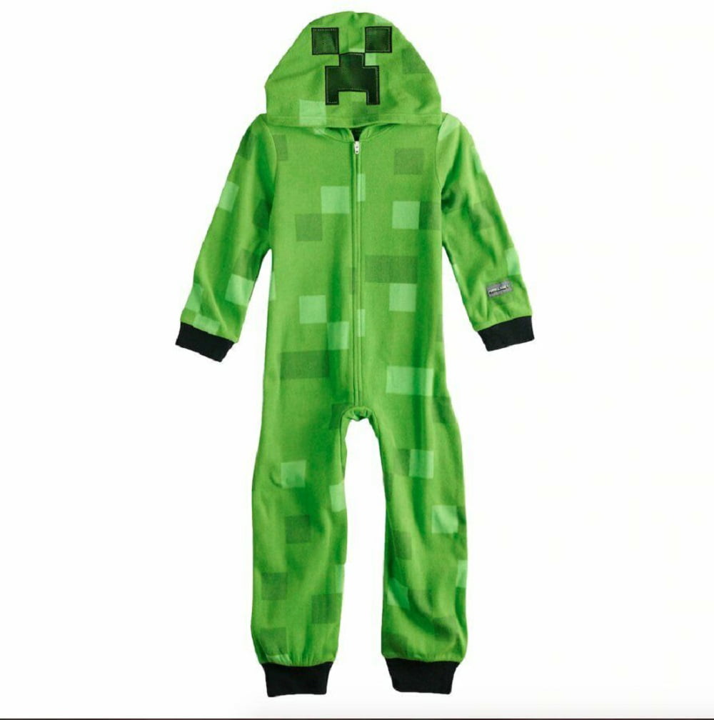 AME Creeper One Piece Hooded Pajama Suit Size 8 Green 