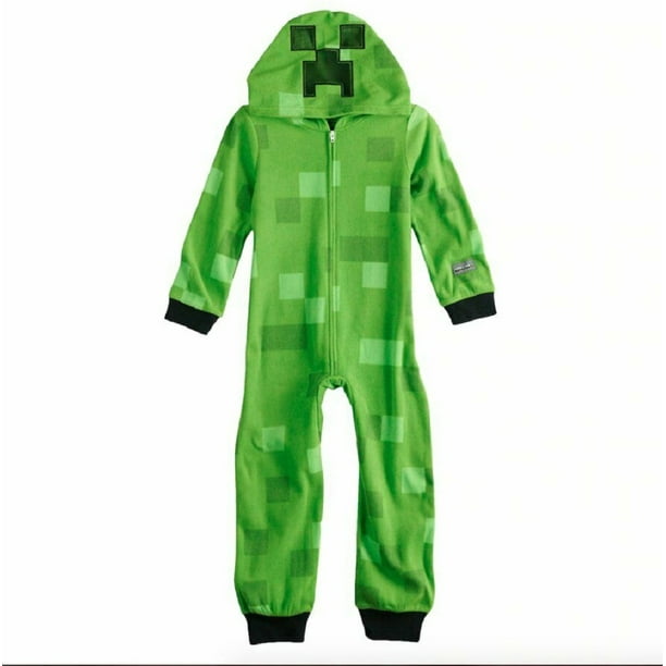 AME Minecraft Creeper Boys Hooded Blanket Sleeper Onesie Pajama in