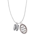 thumbnail image 1 of Delight Jewelry Silvertone Small Ballet Slippers Best Mom Ever Charm Necklace, 1 of 4