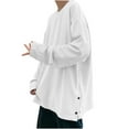 thumbnail image 2 of pstuiky Camisas de manga larga de invierno para hombre, Blusas y camisas de cuello redondo de manga larga con abertura inferior de color sólido para hombre top de hombre xl, 2 of 5
