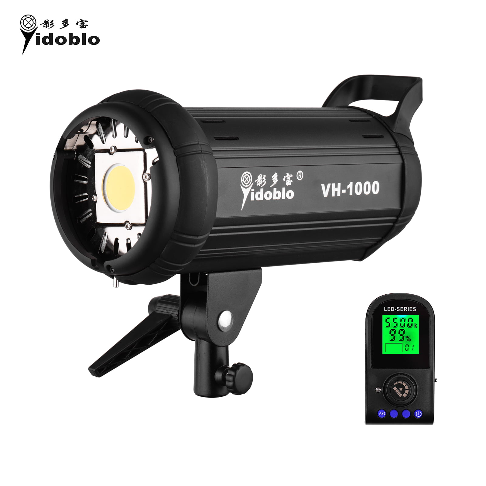 LED 100W Photo Studio Video Light CRI 95 10000 Lumens w/ Dimmer Umbrella Holder 