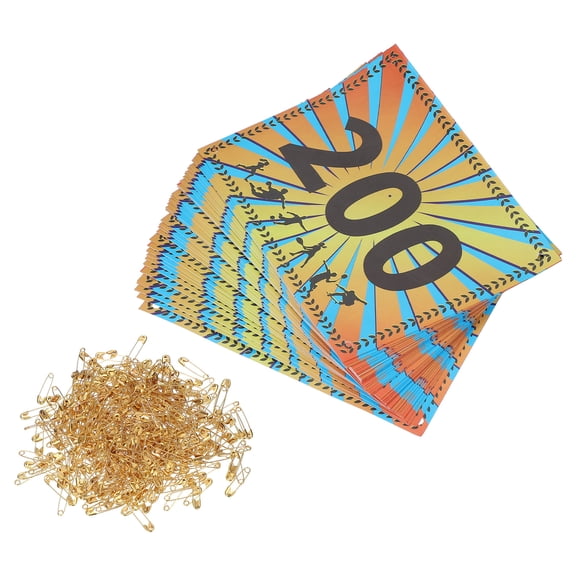 Uxcell Tearproof Running Bib Numbers 7x6 Inch, 1-200 Wheat Ears Waterproof Competitor Numbers with Safety Pin