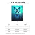 thumbnail image 5 of PHELIKA Water Flying Blue Butterfly 02 All Season Soft Throw Blanket Lightweight Flannel Fleece Blankets 50"x40", 5 of 8