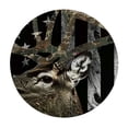 thumbnail image 4 of WYYP Deer Head Camouflage Round Tablecloth with Elastic Edge 100% Polyester Fiber Outdoor Fitted White, 4 of 8