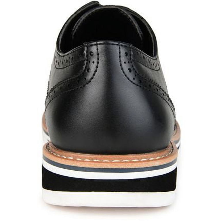 VANCE CO Mens WARRICK BLACK WINGTIP OXFORD Casual Lace Up Dress Shoes NIB 10.5 Vance Co. Mens Warrick Wide Width Tru Comfort Foam Wingtip  main image 2