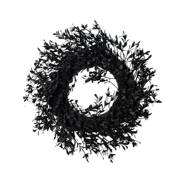 Black Halloween And Thanksgiving Simulation Green Plant Door Garlands Festival Decorations Plastic Small Flower Window Display Props