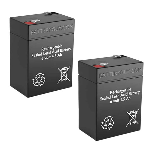 BatteryGuy BC275 replacement 6V 4.5Ah Battery - BatteryGuy brand equivalent (Qty of 2)