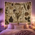 thumbnail image 2 of Botanical Collage Textured With Aged Parchment Like Distressed, Mystical Fantasy for Space Lovers, Galaxy Room Decor, Mother's Day Gift, Tapestry Wall Hanging for Bedroom and Dorm, 2 of 7