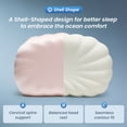 thumbnail image 6 of COOKCOK Ergonomic Cervical Memory Foam Pillow for Neck Pain Relief, Cooling Shell Cloud Bed Pillow for Side Back Sleepers, Pink, 6 of 7