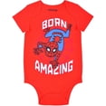thumbnail image 3 of Marvel Boy's 5-Pack Avengers Short Sleeve Onesie Creepers Assortment, 3 of 6
