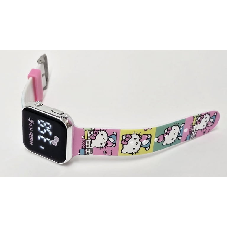 Hello Kitty Watch Adjustable with Magnetic Closure - Brand New Hello Kitty Pastel Rainbow LED Watch, Adjustable Strap  main image 3