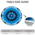 thumbnail image 6 of Blue Tie Dye Spiral Pattern Round Fitted Tablecloth with Elastic Edge,Dining Table Cover Waterproof,Outdoor Round Tablecloth for Camping,Dining,Indoor and Outdoor, 6 of 7