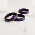 thumbnail image 6 of Cosmic Purple Breathable Silicone Ring for Women and Men 4mm Bandwidth, 6 of 14