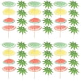 thumbnail image 1 of GOOHOCHY Los paraguas de papel de 100 piezas seleccionan para sombrillas de cócteles seleccionan toppers de cupcake de frutas, 1 of 7