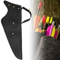 thumbnail image 4 of Archery Case, Leather Black  Holder Bag, Lightweight for Target Practicing Shooting Outdoor Trainning Hunting, 4 of 8