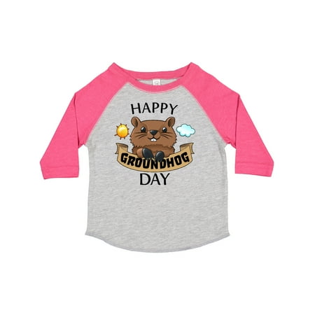 

Inktastic Happy Groundhog Day- Cute Gift Toddler Boy or Toddler Girl T-Shirt