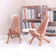 thumbnail image 5 of Kripyery 1:12 Dollhouse Chair Foldable Miniature Beach Lounge Lanscape Garden Wood Chair Miniature Furniture Photograph Layout Prop, 5 of 8