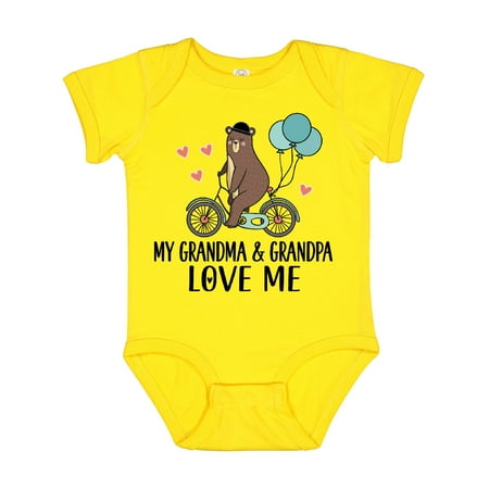 

Inktastic Grandma Grandpa Love Me Boys Baby Bodysuit