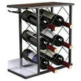 thumbnail image 1 of SortWise Tabletop Wood Wine Rack with Glass Holder for 8 Bottles and 4 Glasses, 1 of 7