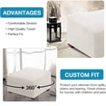 thumbnail image 4 of GoXteam Stretch Ottoman Cover, Ottoman Slipcover Sofa Cover Footstool Protector Storage Ottoman Covers Furniture Protector Soft Rectangle Slipcover, White, 4 of 7