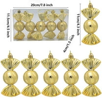 CuiLiyq Hanging Glass Ornament, Decorative Gift Box Candy Props Christmas Tree Pendant, Window Counter Ornaments Colored Candy