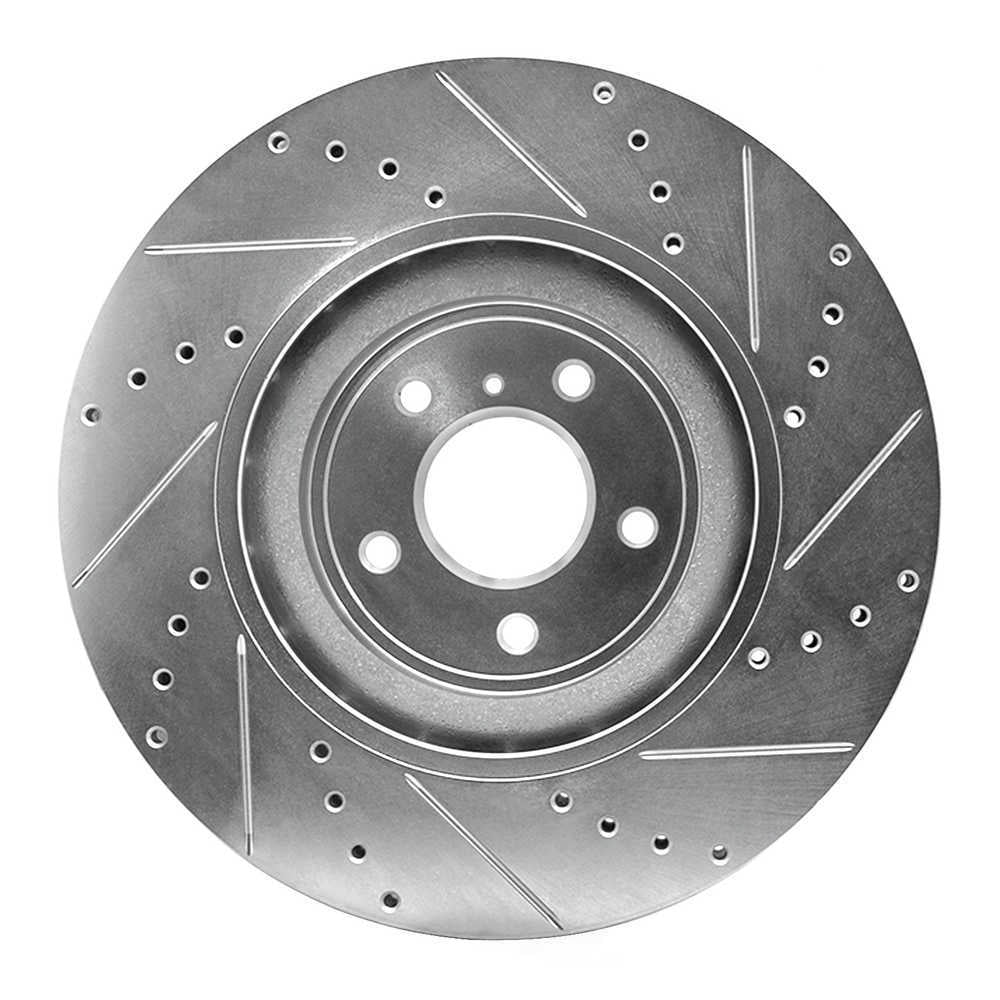 Dynamic Friction Company 631-68012L DFC Brake Rotor - Drilled And Slotted - Silver
