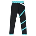 thumbnail image 5 of YiZYiF Kids Girls Color Block Dance Sports Pants Gymnastics Athletic Leggings,Sizes 6-14, 5 of 7