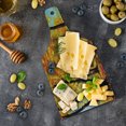 thumbnail image 5 of Country Cutting Board, Painting of a Park in Autumn Fall with Pale Warm Tone Leaves Harmony Nature Print, Tempered Glass Cutting and Serving Board, Wine Bottle Shape, Yellow Brown, by Ambesonne, 5 of 5