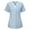 Baby Blue, variant on LYMAYTER Medical Scrub Tops for Women Short Sleeve V Neck Nurse Work Uniform Shirts with Pockets S-3XL