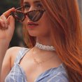thumbnail image 2 of OULII Rhinestone Spike Embellished Necklace Adjustable for Women 1Set, 2 of 8