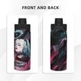 thumbnail image 3 of Joker Harley Quinn Sports Insulated Water Bottles Kettle Stainless Steel Portable Cup18OZ For Travel Gym School, 3 of 8