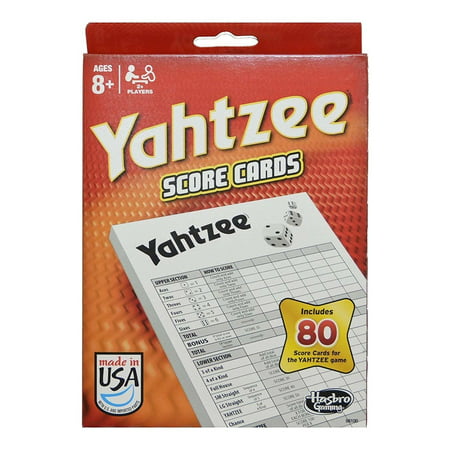 Yahtzee 80 Score Cards, 80 Score Cards By Hasbro (2048 Game Best Score)