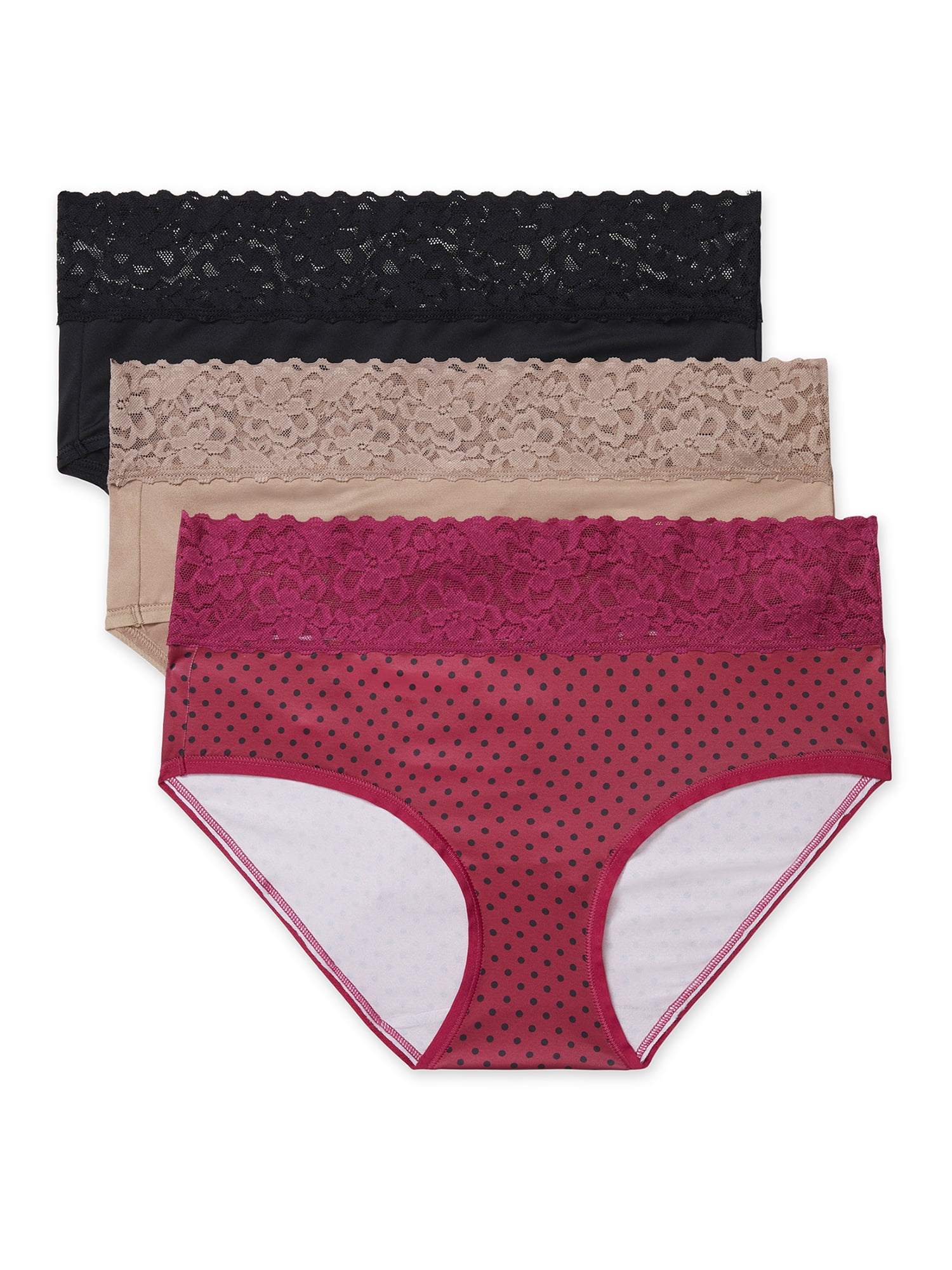 3 Pack Women's Soft Seamless Ultra Thin Briefs Panties Hipster Underwear 