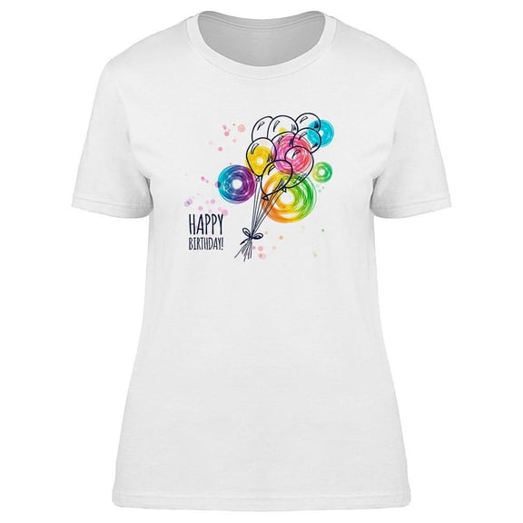 A Lot Of Balloons For Birthday T-Shirt Women -Image by Shutterstock, Female 3X-Large