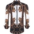 thumbnail image 1 of Camisa para hombre informal de calle para uso diario otoño e invierno camisa clásica a rayas de manga larga holgada y cómoda con estampado 3D, 1 of 6