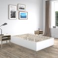 thumbnail image 1 of Premier Beckett Modern Platform Bed Frame Base, Full, White, 1 of 9