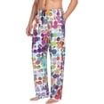 thumbnail image 6 of Logiee Colorful Watercolor Dots Print Pajama Pants for Men,Men’s Pajama Bottoms,Mens PJ Pants with Pockets & Button Fly-Small, 6 of 6