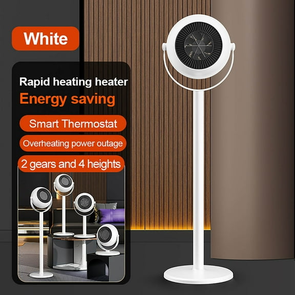 Floor Standing Space Heater - Adjustable Telescopic Warm Air Blower, Portable Electric Heater for Winter Home Office